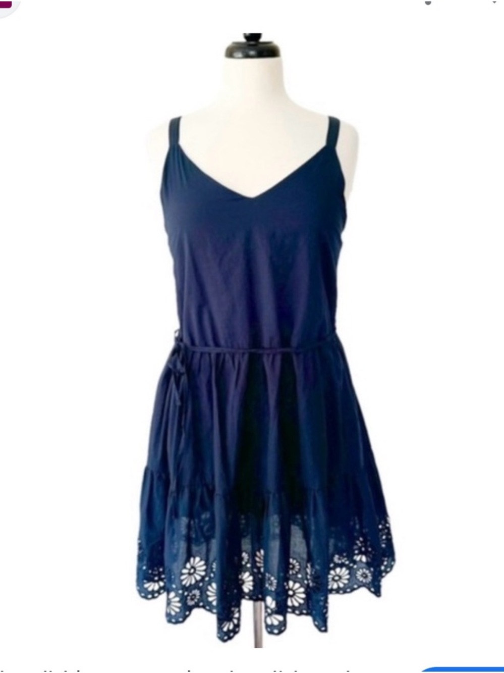 NWT Splendid navy blue Eyelet Dress size small